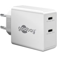 USB-C Dual-Schnellladegerät 36 Watt, PD weiß, 2x USB-C, Power Delivery