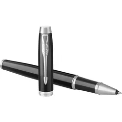PARKER 1931658 - Tintenroller, schwarz, F, IM Black Lacquer