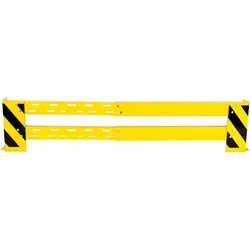Rammschutzplanke variable 115-203 cm + 2 Rammschutzecken 400x160x6 mm + 8 Dübel SZAGATO Rammschutz Balken Regal Anfahrschutz Regale Rammschutzbügel