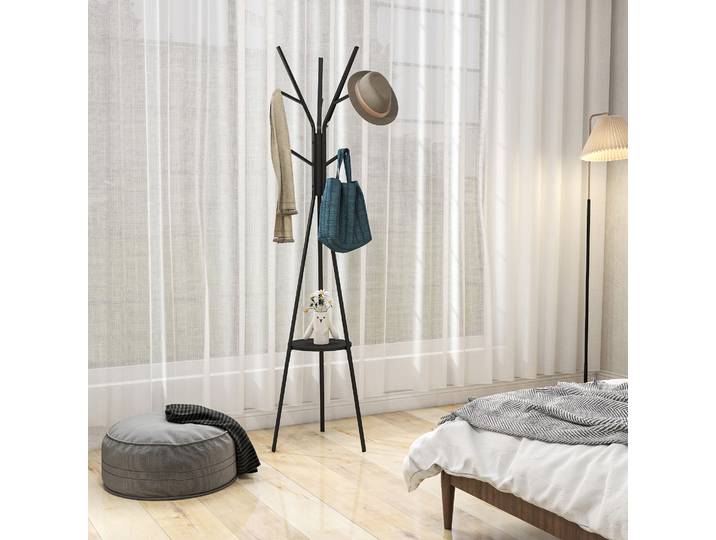 Homcom Porte-Manteau 9 Patères Métal 45x180cm
