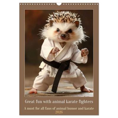 Great fun with animal karate fighters (Wall Calendar 2026 DIN A3 portrait), CALVENDO 12 Month Wall Calendar