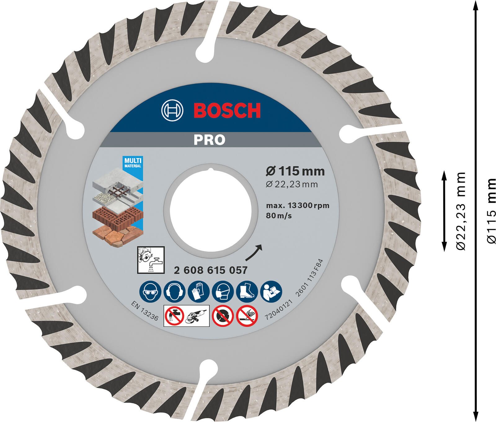 BOSCH Diamant-Trennscheibe Standard for Universal 2608615057