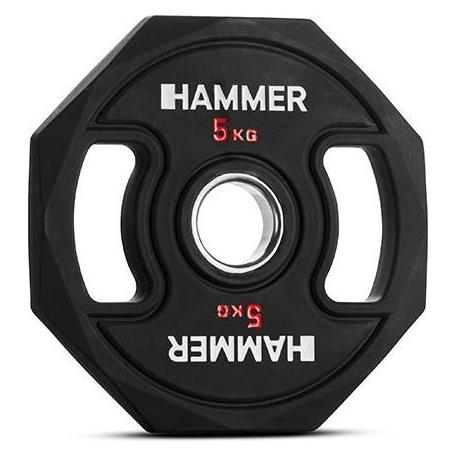 Hammer Fitness Octagon Hantelscheibe 50 mm 5 kg (1 x 5 kg) (17032)