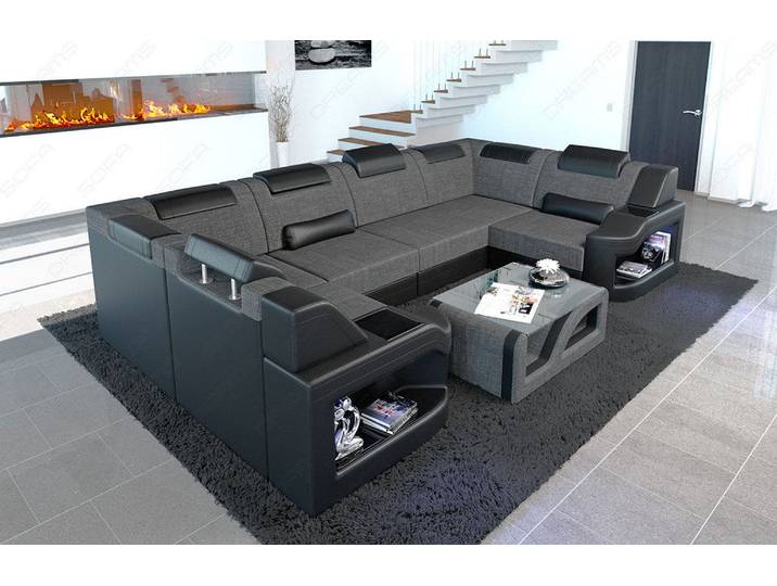 Couchlandschaft Padua U-Form in Stoff