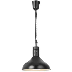 Hendi Höhenverstellbare Wärmelampe, glockenförmig,, Schwarz, 230V/250W, Ø295x(H)207mm, Speisewärmer, Schwarz