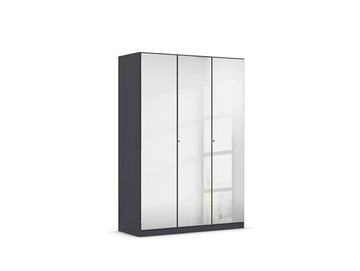 Rauch Möbel Reflect, Kleiderschrank, Farbe Grau metallic, Breite 136 cm