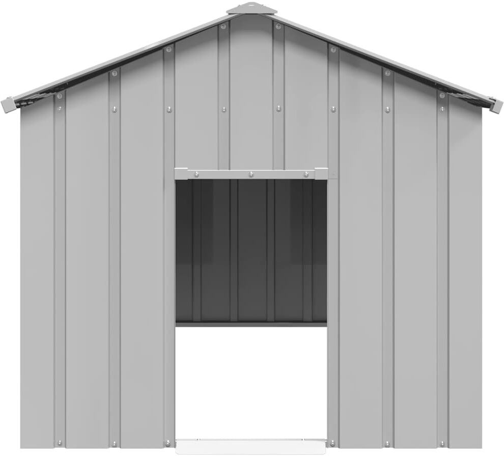 Archie & Oscar Barys Galvanised Steel Dog House Grey 101cm H x 114cm W x 202cm D