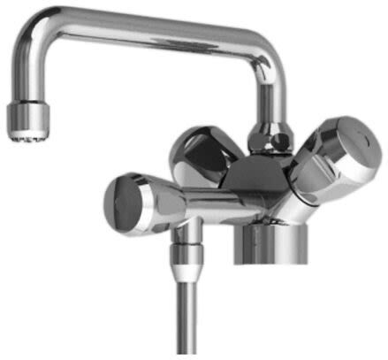 KWC counter faucet two-handle mixer with under sink pipe 100.101.C