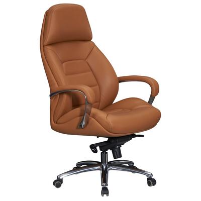 FineBuy Bürostuhl Echtleder Schreibtischstuhl bis 120 kg XXL Design Chefsessel höhenverstellbar
