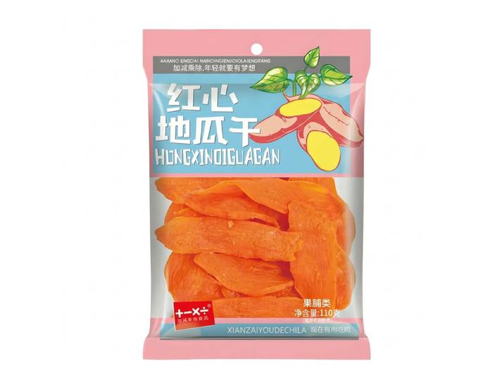 Jiajianchengchu Rode zoete aardappelschijfjes 110G