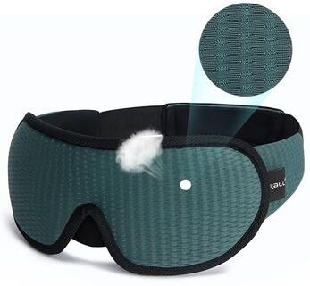 Uplift Treasures 3D Contoured Light Blocking Sleep Mask green