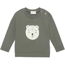 MINYMO Sweatshirt Bär, oliv, 74