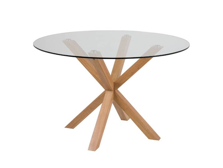 Esstisch Holcot 119 x 76 x 119cm Durchsichtig