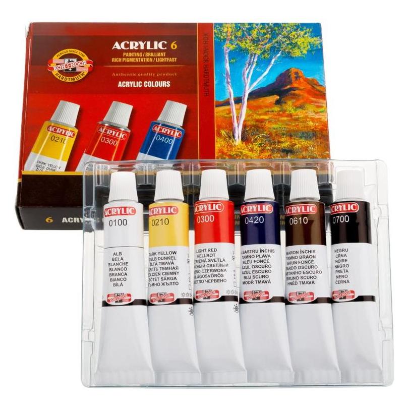 Koh-i-Noor Acrylfarben 6 Farben 16ml (16 ml) (41913997)