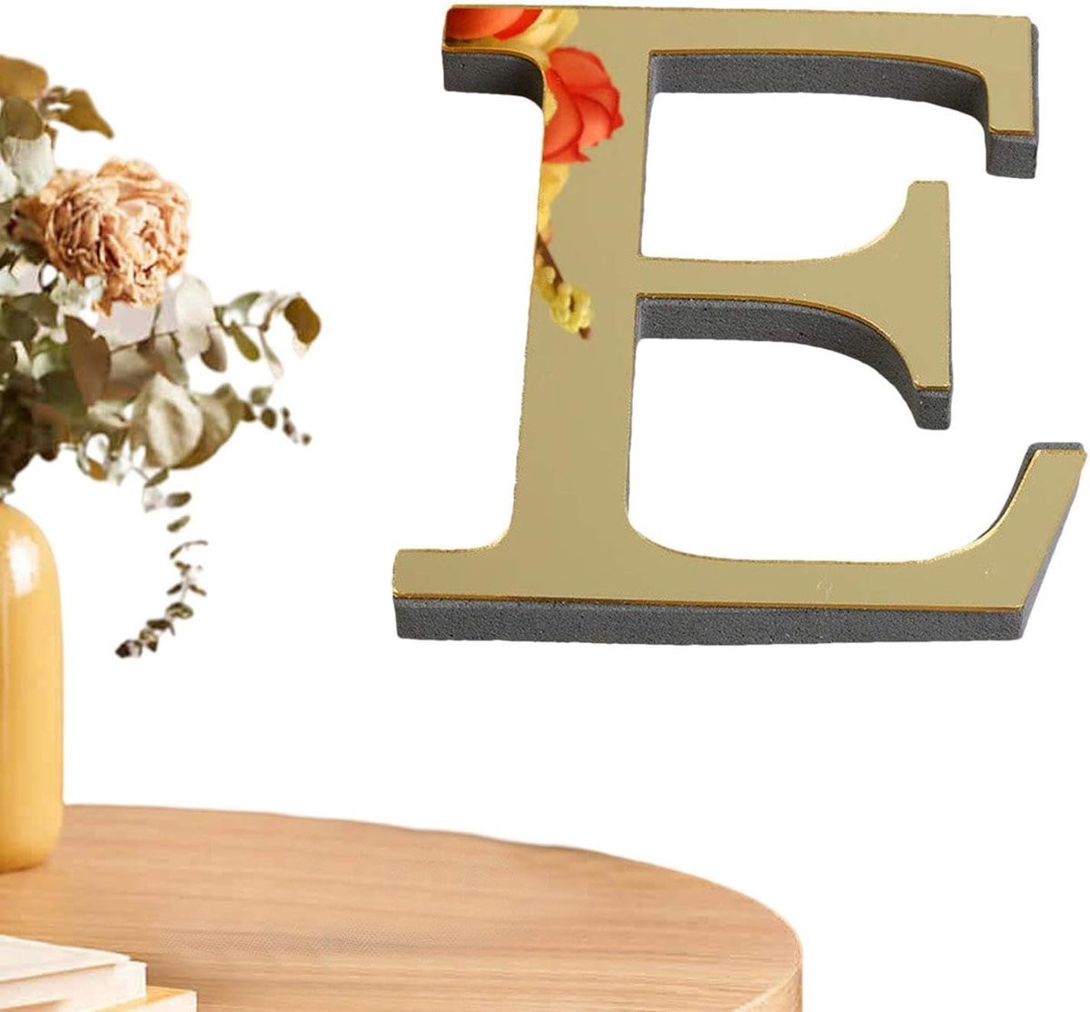 3D Letters Muurdecoratie - 26 Stuks Zelfklevend Acryl - Licht Goud