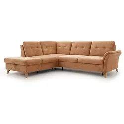 sit & more Ecksofa Göteborg Stoff Braun Cognac
