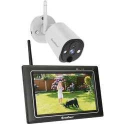 SecuFirst CWL401W mit 7-Zoll-Monitor und 1x kabelloser Überwachungskamera – Weiß