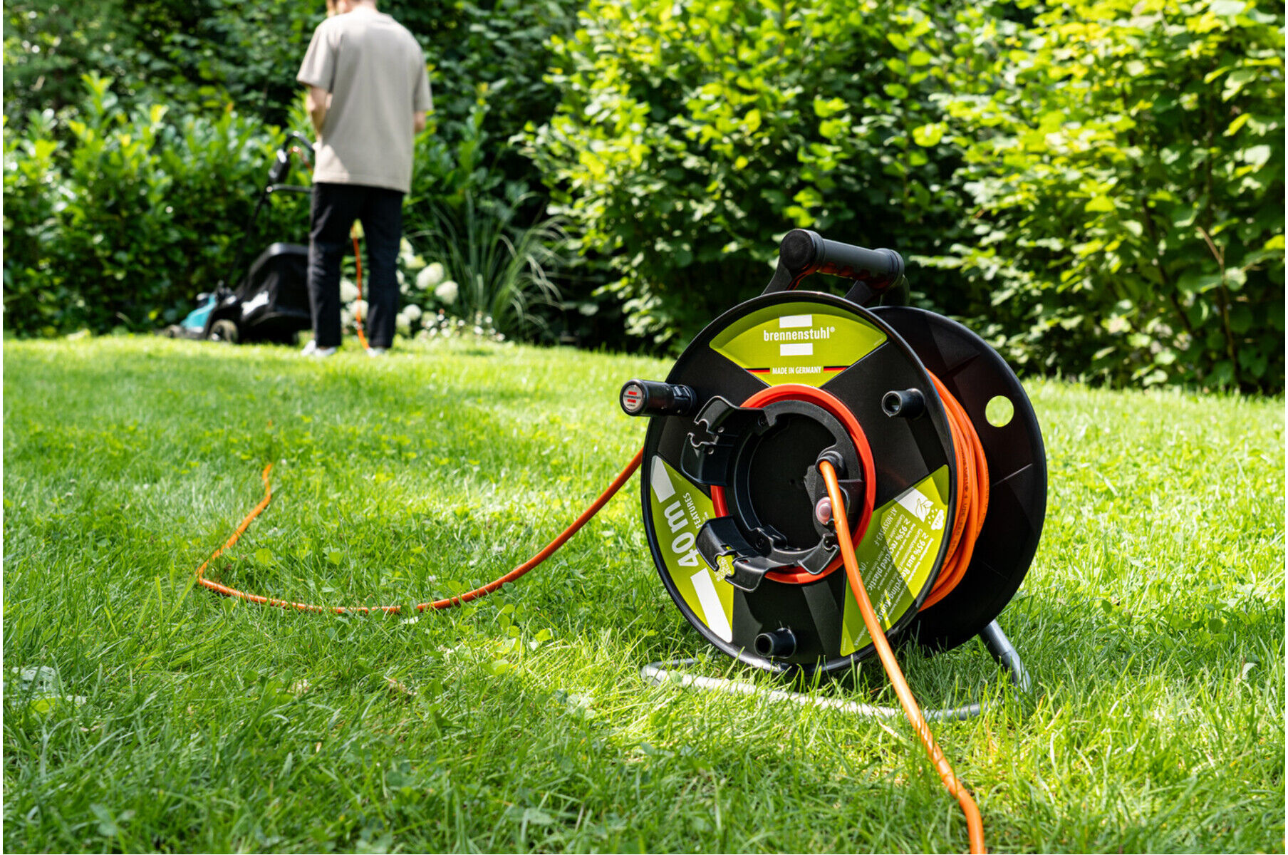Brennenstuhl Garant G Bretec IP44 Gartenkabeltrommel mit Kunststoff-Komponenten (1188500)