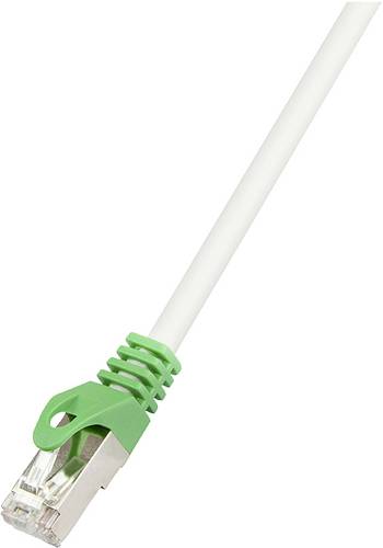 LogiLink RJ45 (gekreuzt) Netzwerk Anschlusskabel CAT 6 S/FTP 3.00m Grau Flammwidrig, Geflechtschirm, Gesamtschirm, Halogenfrei