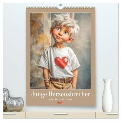 Junge Herzensbrecher - Voller Witz und Charme (hochwertiger Premium Wandkalender 2027 DIN A2 hoch), Kunstdruck in Hochglanz