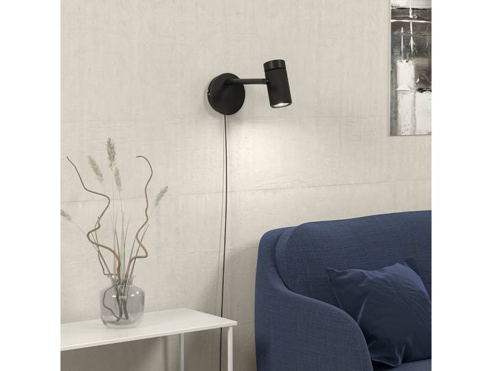 Holder Wandleuchte Black - Herstal - Wohnzimmer - Metall