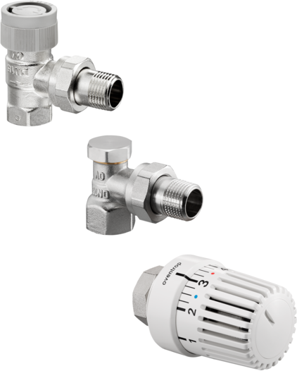 Oventrop thermostatiques Oventrop Uni LH 1703064 DN 15, forme d'angle, avec thermostat