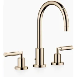 Dornbracht TARA Waschtisch-Dreilochbatterie mit Ablaufgarnitur, Ausladung 165mm, 20713882-47, Farbe: Champagne