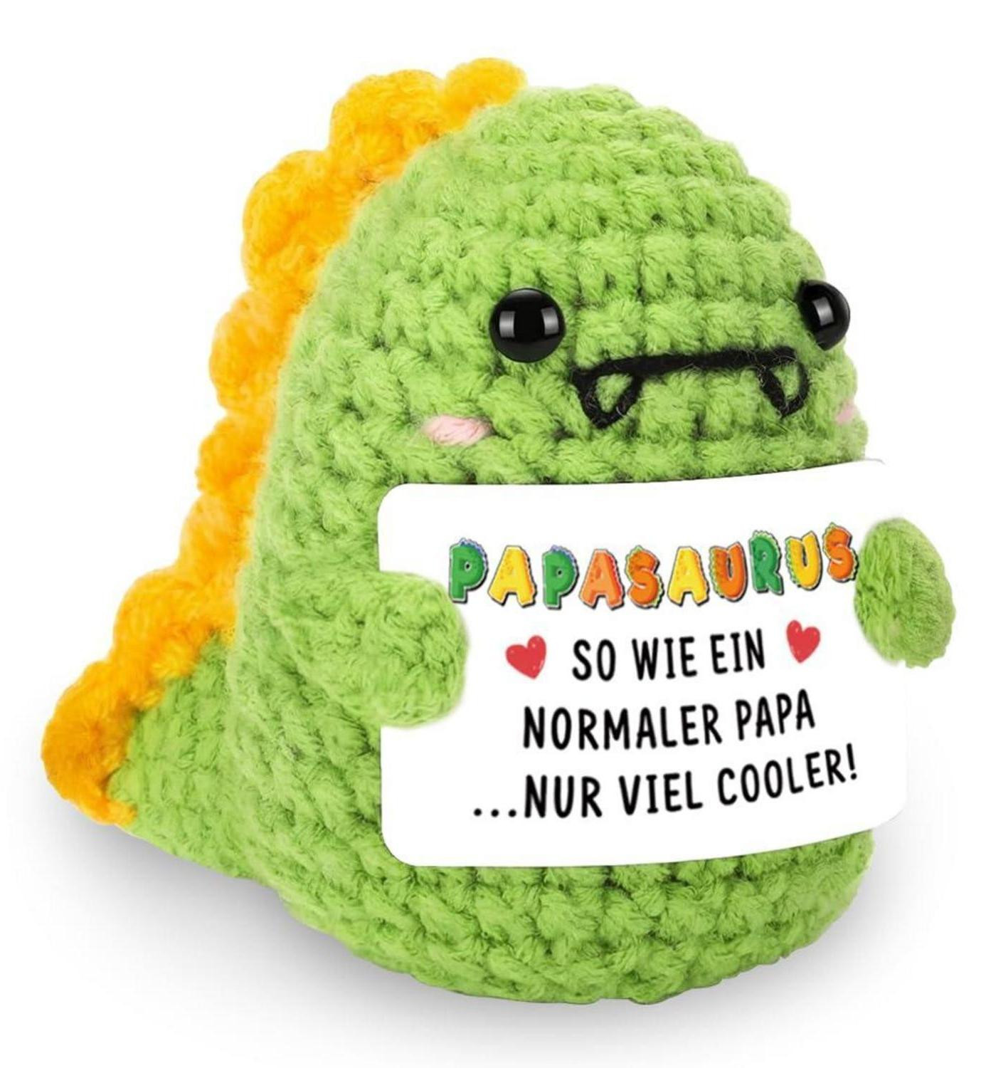 HUKUMA Gehaakte dinosaurus knuffel voor papa, groen