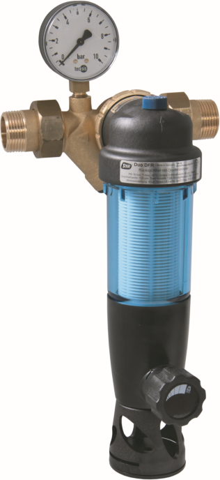 Syr - Sasserath Syr - DUO DFR Sasserath Rückspülfilter 2314.25.000 DN 25, manuell, mit Druckminderer und Manometer
