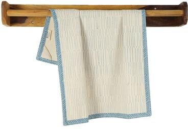 "Hand Block Printed Kitchen Towels   27""×19""   Kora Cotton   Fair Trade   TEA BREAK (Set of 2)"