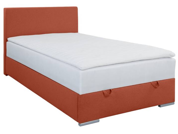 Z2 Boxspringbett TOM, orange, Stoff