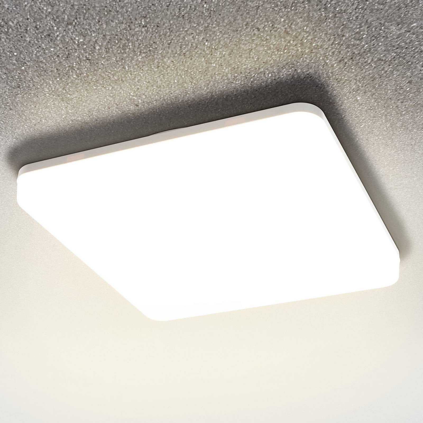 Heitronic LED plafondlamp Pronto, vierkant, wit/opaal, kunststof