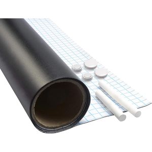Werkzeyt Tafelfolie selbstklebend und magnetisch, 60 x 90 cm, mit Kreide und Magneten, schwarz
