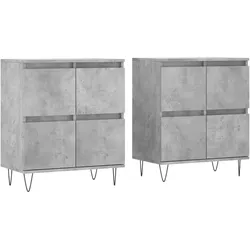 vidaXL Sideboards 2 Stk. Betongrau Holzwerkstoff