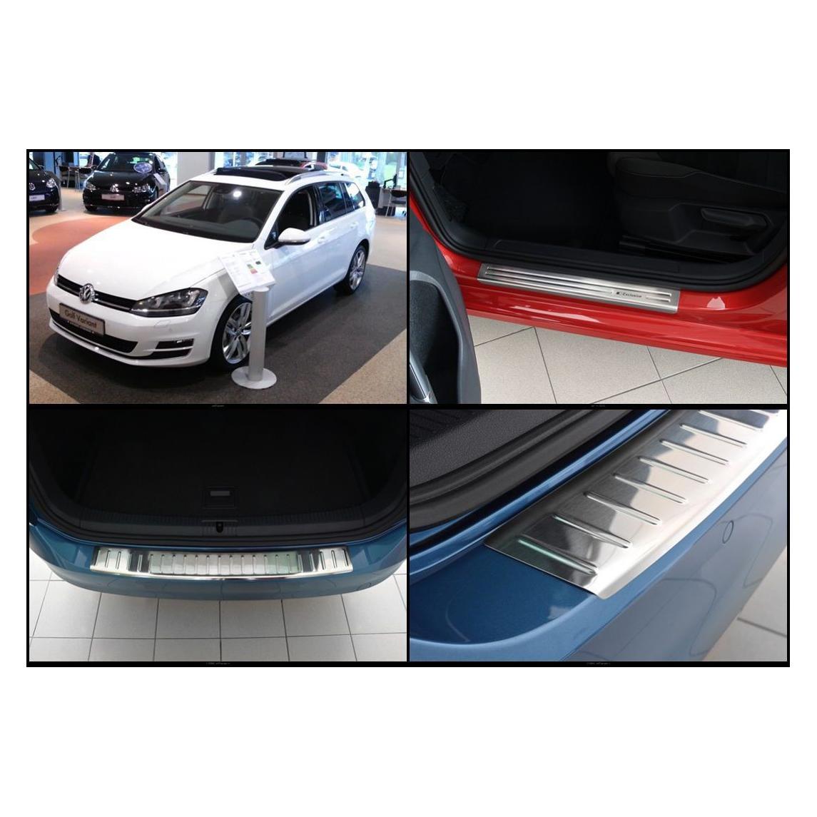 Avisa Edelstahl Ladekantenschutz für VW Golf 7 Variant ab 2013 bis 2016 (Heck, Langformat) (235840)