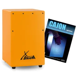 XDrum KC-37OG Kinder-Cajon Orange Set mit Schule
