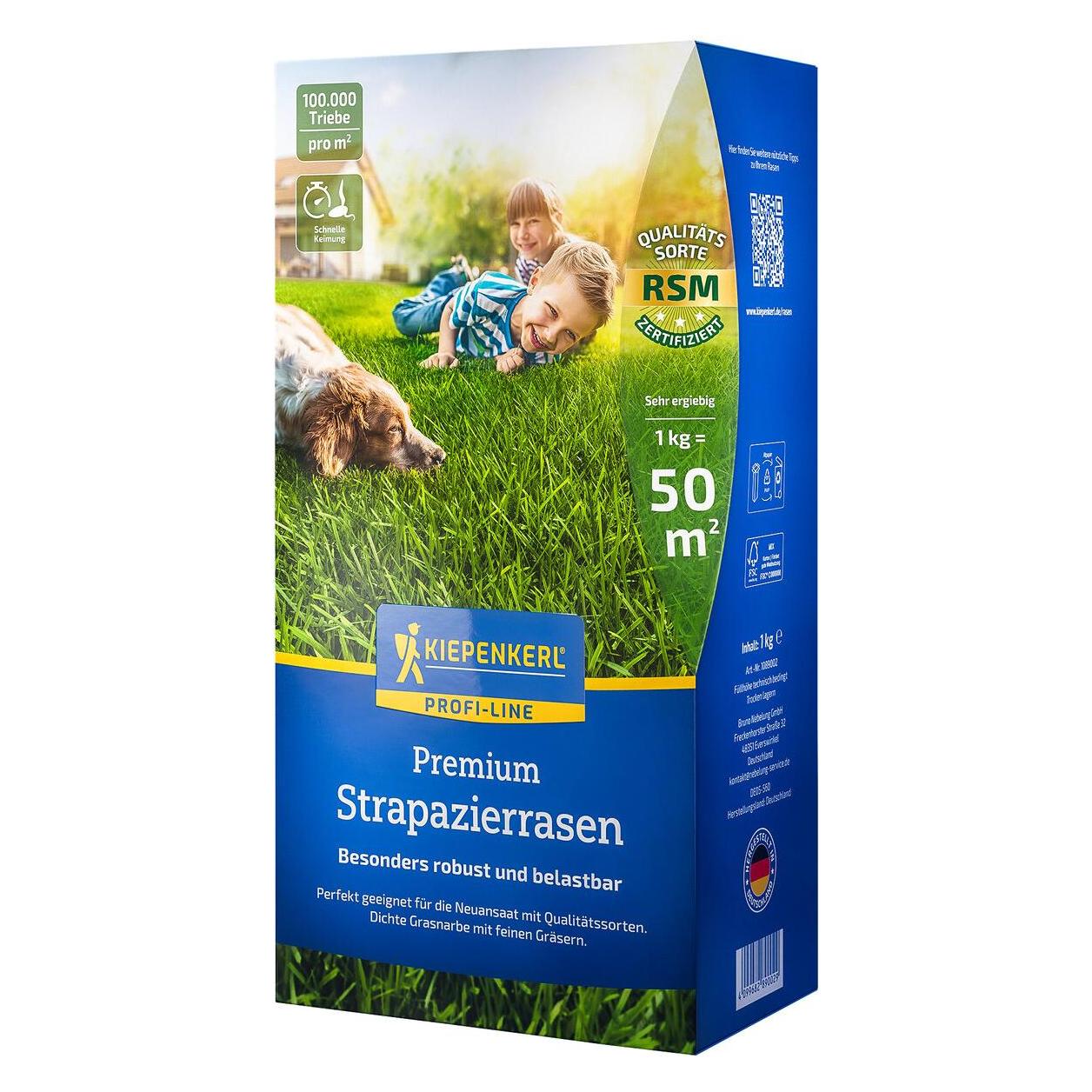Kiepenkerl Profi-Line Premium Strapazierrasen, 1 kg (Rasensamen) (01089002-000-00)