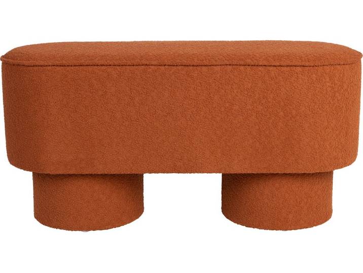 Housecraft Living Marcos Bankje Bouclé Rood/ Bruin