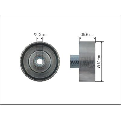 CAFFARO Umlenk-/Führungsrolle, Keilrippenriemen 500489 für Porsche