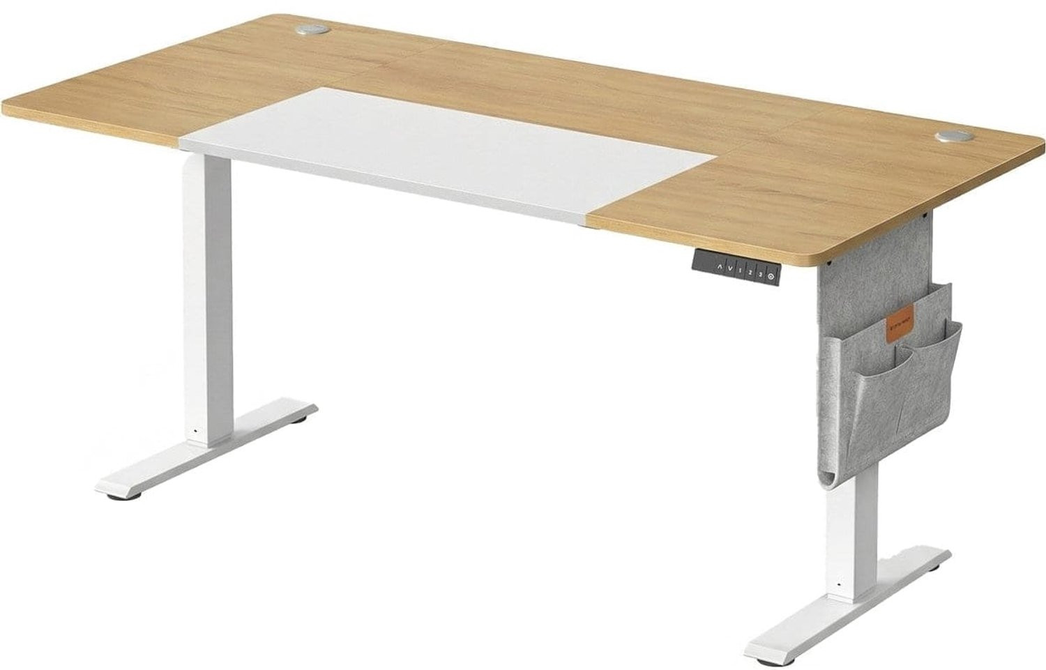 Klarven Elektrisch Zit-sta bureau Natuurkleur-Wit met 4 geheugenstanden en stil mechanisme