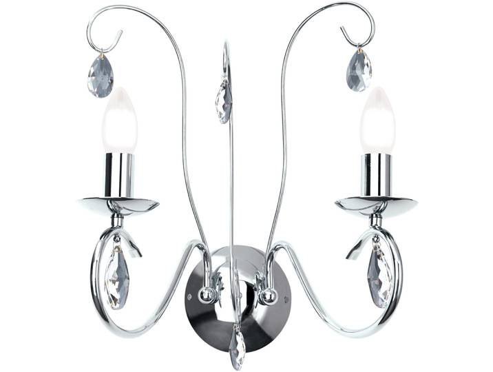 Wandlampe Alessia chrom Stahl B 34 cm