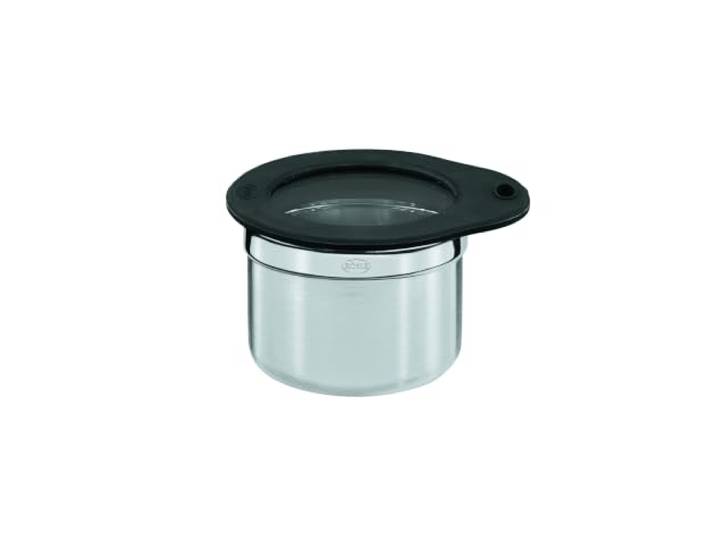 RÖSLE Dose mit Frischhaltedeckel, Hochwertige Dose zum Aufbewahren von Lebensmitteln, hygienisch und geschmacksneutral, Edelstahl 18/10, spülmaschinengeeignet, 8 cm