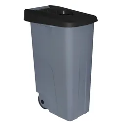 DENOX Offener Abfallbehälter Recyclo 85 Liter. Farbe Schwarz.