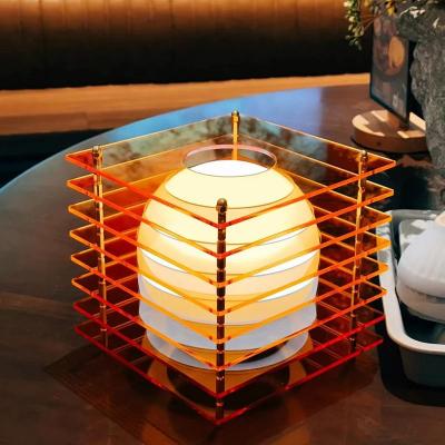 Uplifted Finds Rechargeable Acrylic LED Table Lamp With 16 Colors And Dimmable Brightness orange