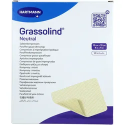 Grassolind Salbenkompressen 10x10 cm Steril 10 ST