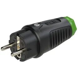 PCE 0522-shu Taurus2 Vollgummi-Stecker 2SL IP54 (schwarz/grün) 0522shu
