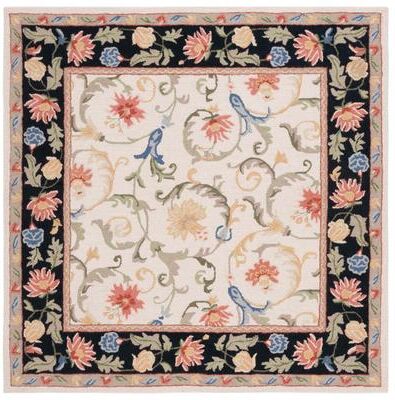 SAFAVIEH Handmade Chelsea Blaithin Floral Wool Rug