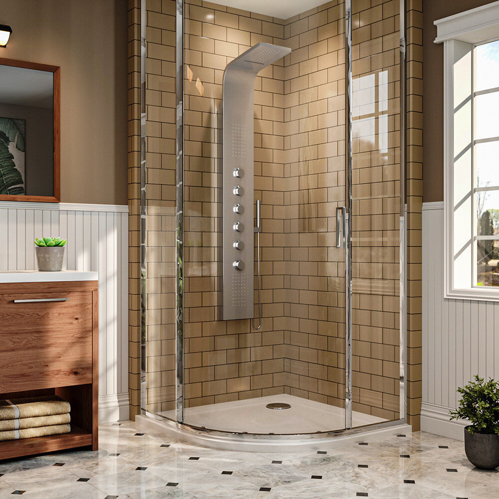 Belfry Bathroom Exposed Thermostatic Shower Tower Panel Black 152cm H