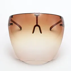Gesichtsschild-Brille aus PC in transparenter Optik - dark brown