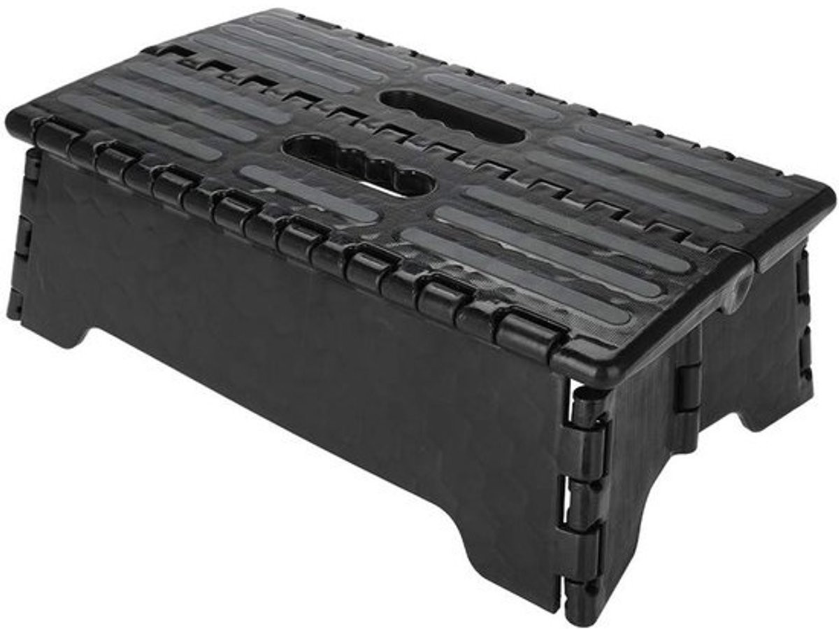 Dailygoody Opvouwbare klapkruk met antislip - Zwart - Multifunctioneel voor keuken en badkamer